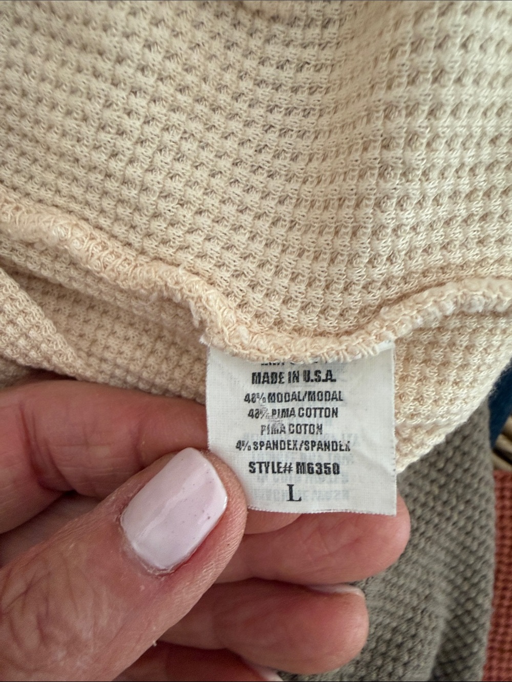Splendid Rust-Orange Long Sleeve Ribbed Henley - Picture 4 of 5